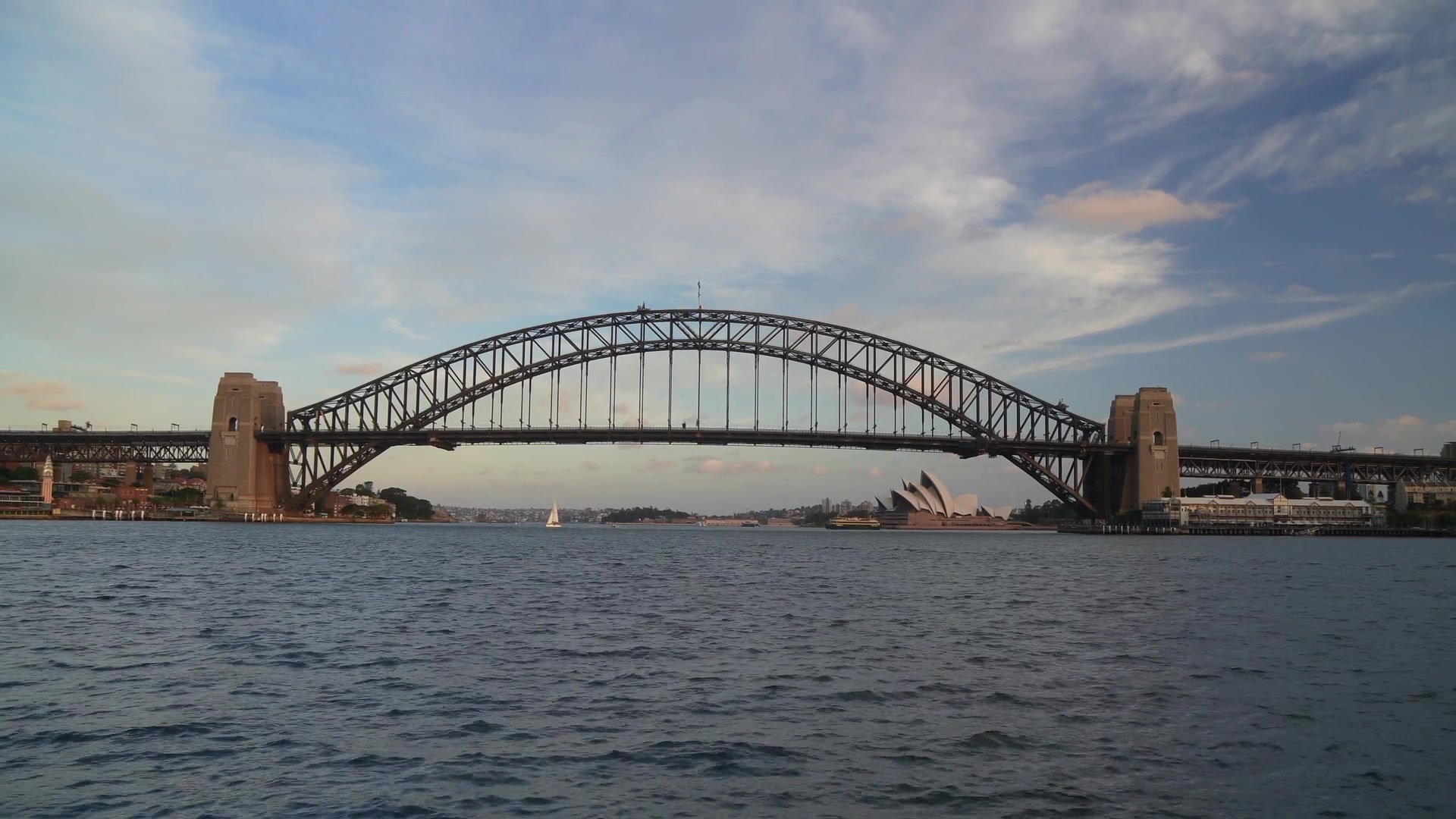 Sydney harbour at dusk
